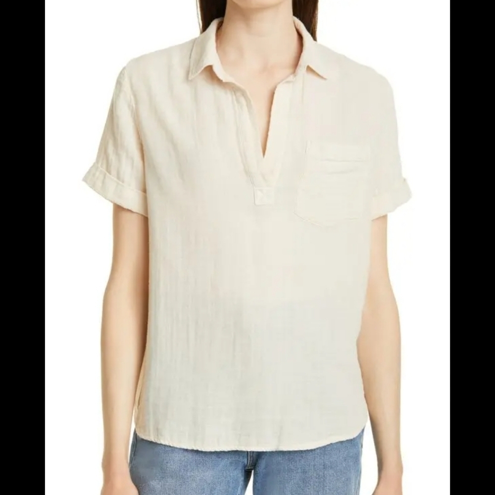 Savannah White Sand Blouse- Rails Xs